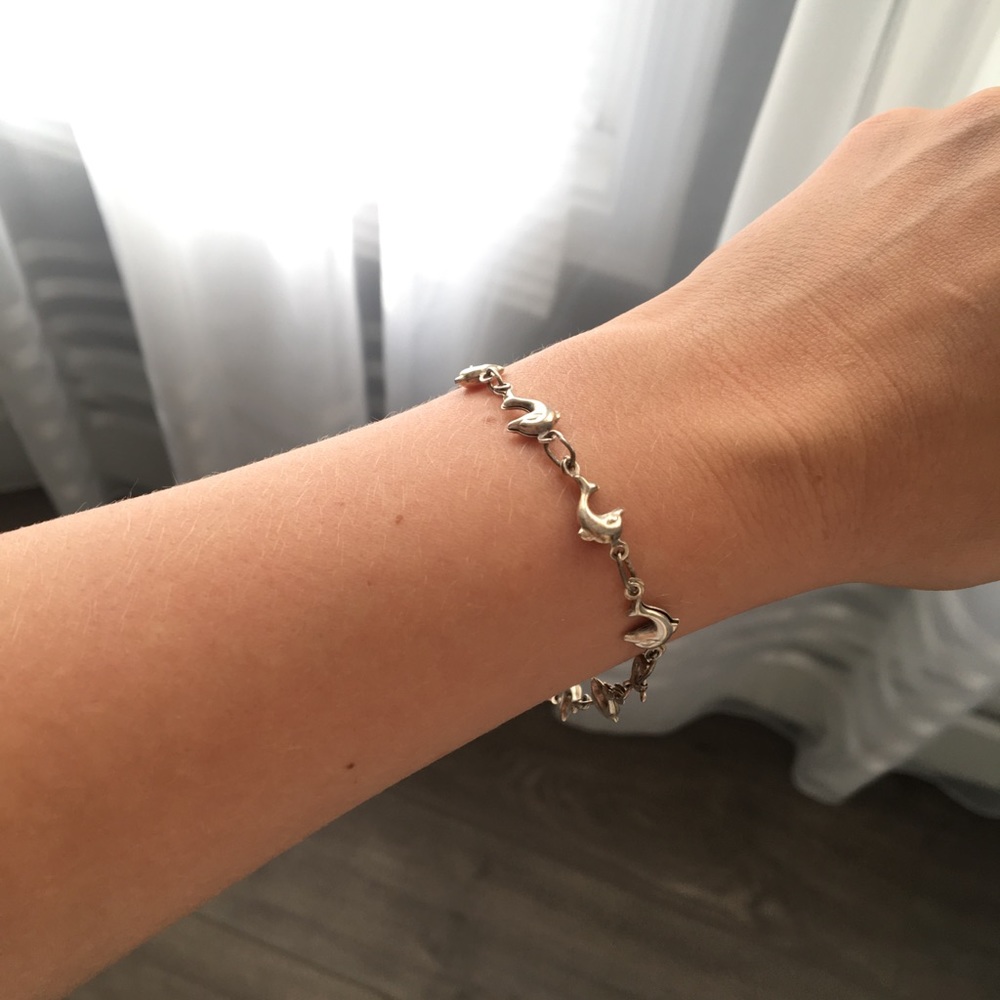 Sterling Silver Dolphin Bracelet